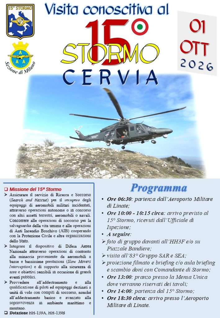 Visita al 15° Stormo di Cervia